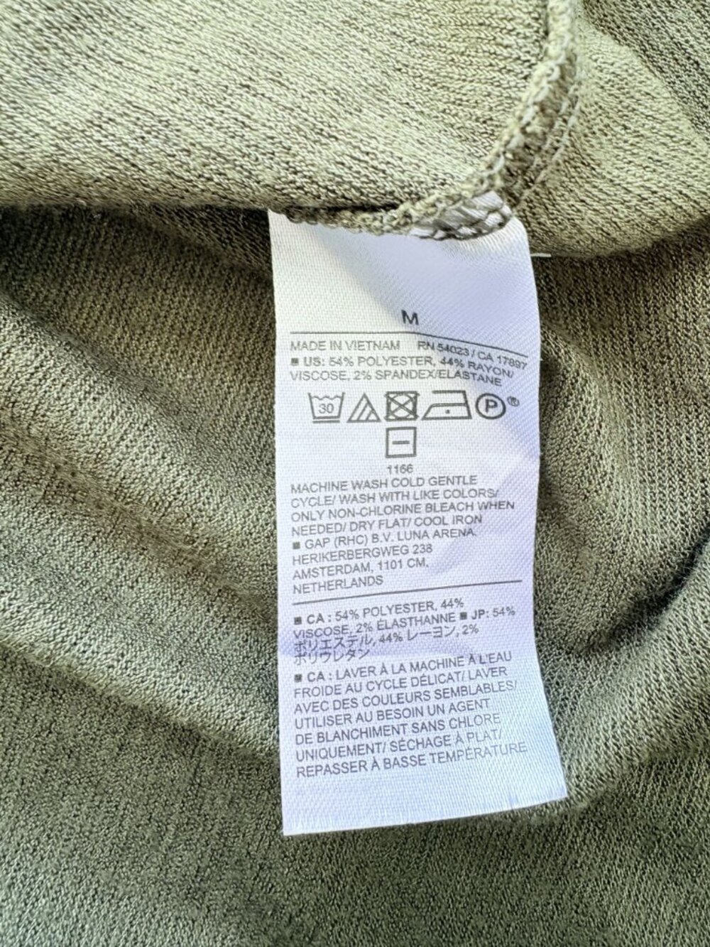 Banana Republic Sleeveless Olive Green Button-Front Tank Top M - Picture 6 of 6